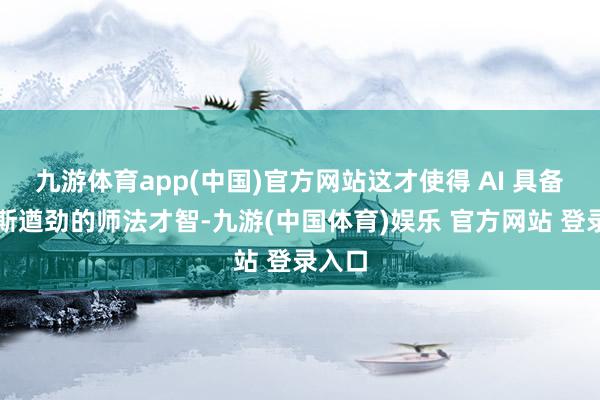 九游体育app(中国)官方网站这才使得 AI 具备了如斯遒劲的师法才智-九游(中国体育)娱乐 官方网站 登录入口