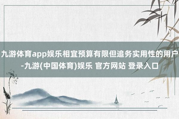 九游体育app娱乐相宜预算有限但追务实用性的用户-九游(中国体育)娱乐 官方网站 登录入口