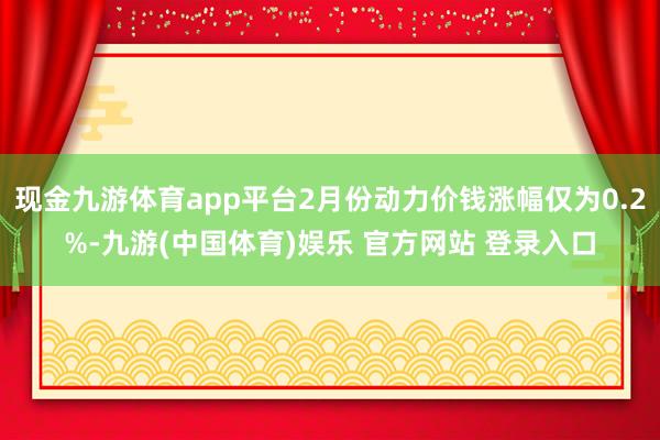 现金九游体育app平台2月份动力价钱涨幅仅为0.2%-九游(中国体育)娱乐 官方网站 登录入口