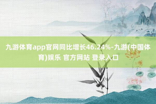 九游体育app官网同比增长46.24%-九游(中国体育)娱乐 官方网站 登录入口