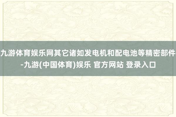 九游体育娱乐网其它诸如发电机和配电池等精密部件-九游(中国体育)娱乐 官方网站 登录入口