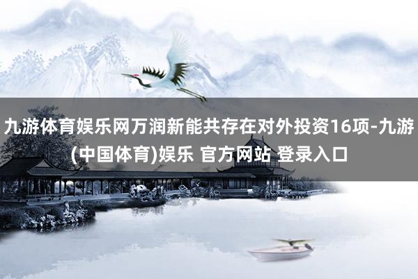 九游体育娱乐网万润新能共存在对外投资16项-九游(中国体育)娱乐 官方网站 登录入口