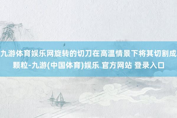 九游体育娱乐网旋转的切刀在高温情景下将其切割成颗粒-九游(中国体育)娱乐 官方网站 登录入口
